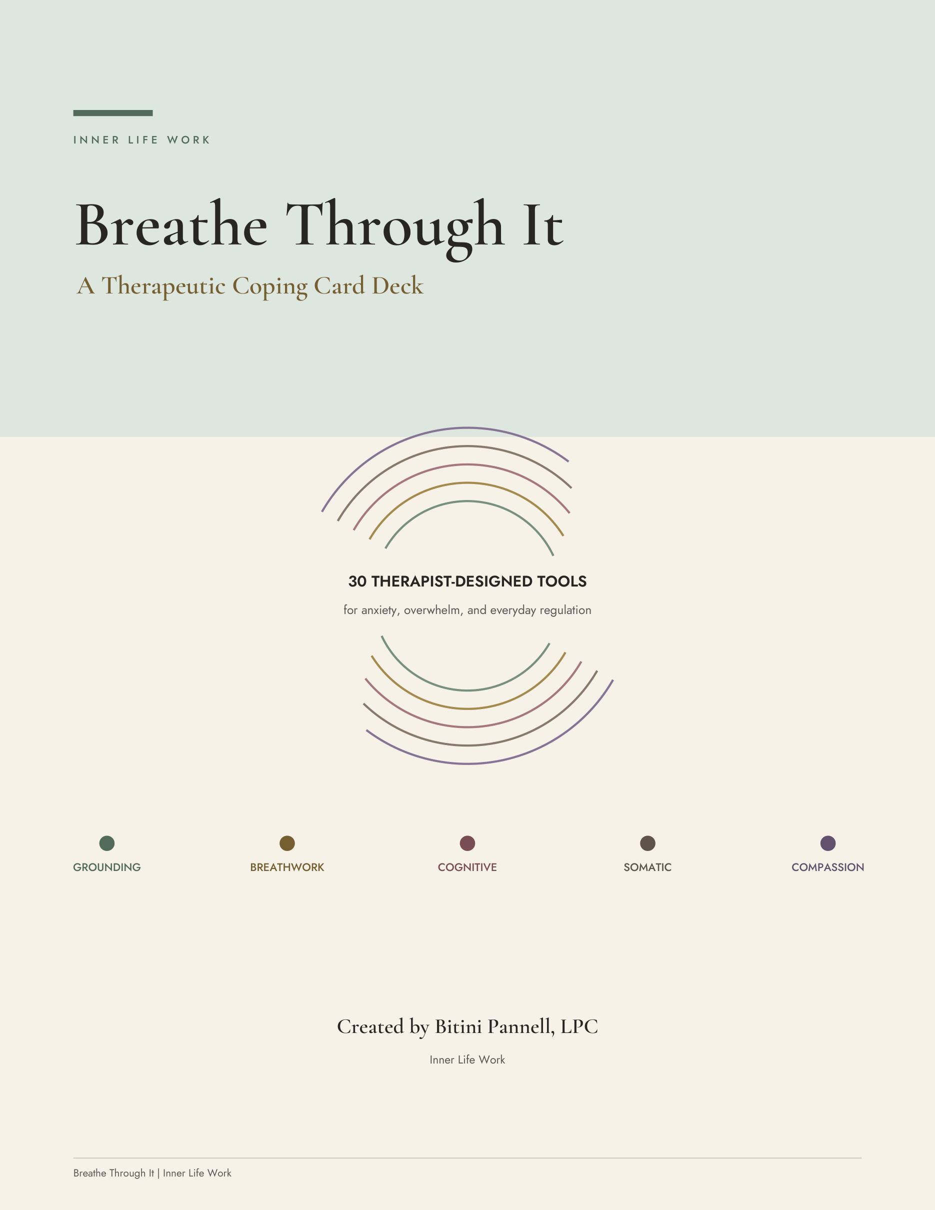 Breathe Through It Coping Card Deck - cover