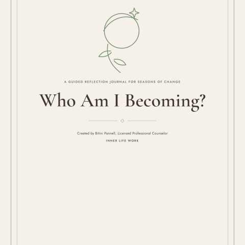 Who Am I Becoming? — guided identity and values journal cover